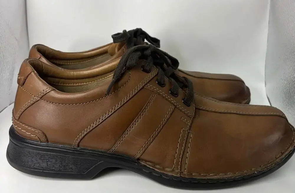 Clarks Shoes Men's 10.5 Touareg Vibe Oxford Brown Leather